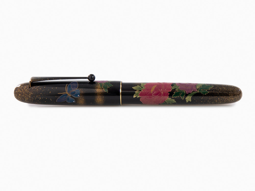 Estilográfica Namiki Yukari Royale Peony & butterfly, Togidashi Maki-e