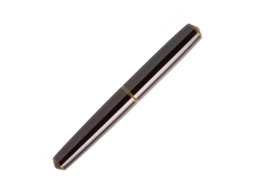 Pluma Estilográfica Nakaya Cigar Piccolo, Heki-Tamenuri, Oro 14k rodio