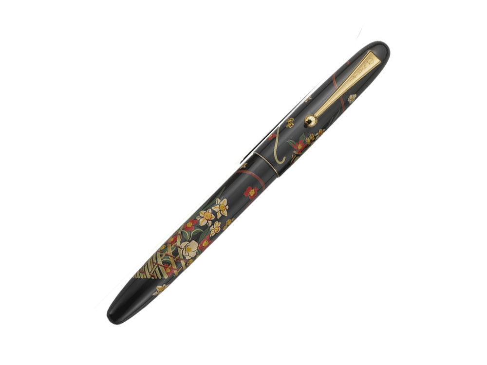 Pluma Estilográfica Namiki Nippon Art Flower Basket, Adornos en oro