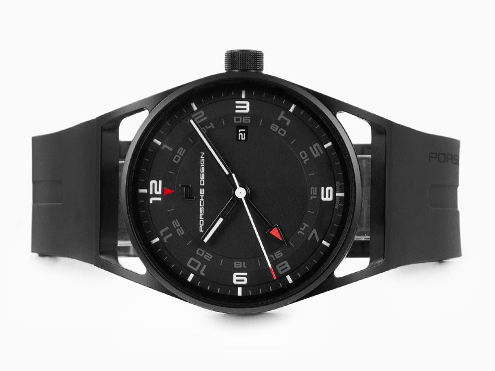 Reloj Automático Porsche Design 1919 Globetimer, Titanio, Negro & Caucho