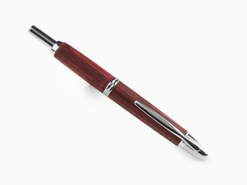 Pluma Estilográfica Pilot Capless Wooden, Abedul, Rojo, FC-2500RR-R