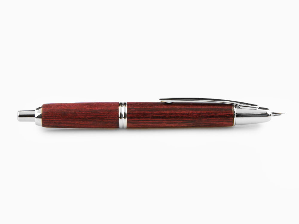 Pluma Estilográfica Pilot Capless Wooden, Abedul, Rojo, FC-2500RR-R