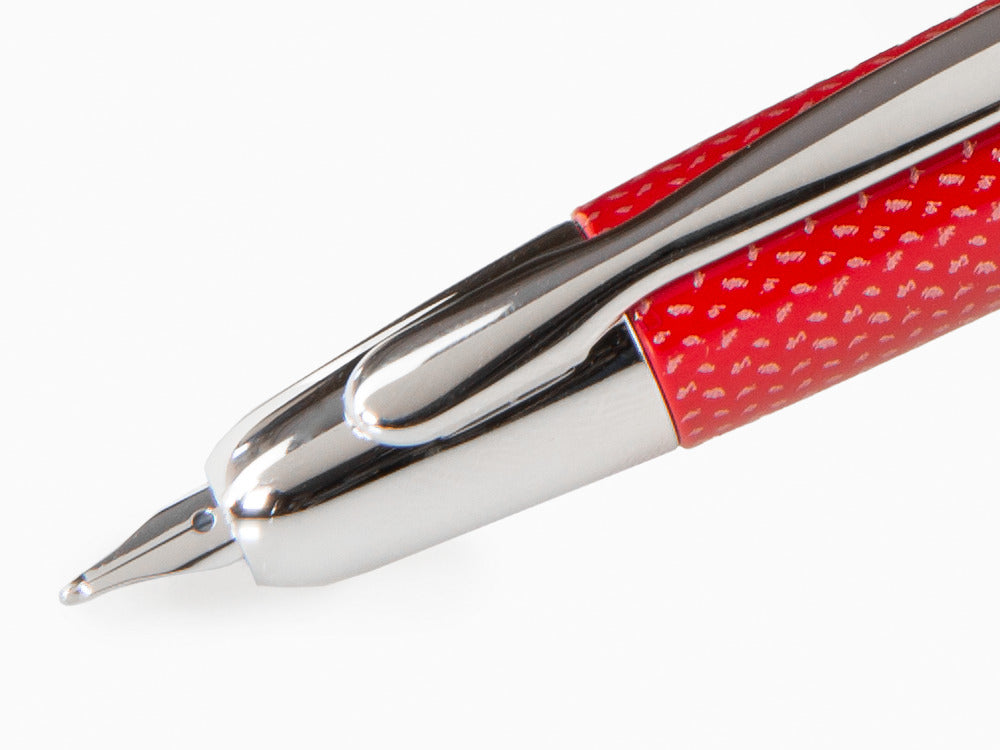 Pluma Estilográfica Pilot Capless, Fibra de carbono, Rojo