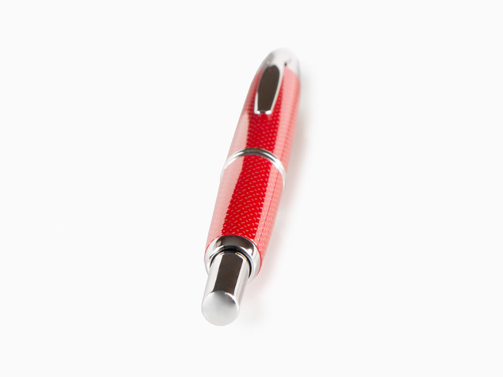 Pluma Estilográfica Pilot Capless, Fibra de carbono, Rojo