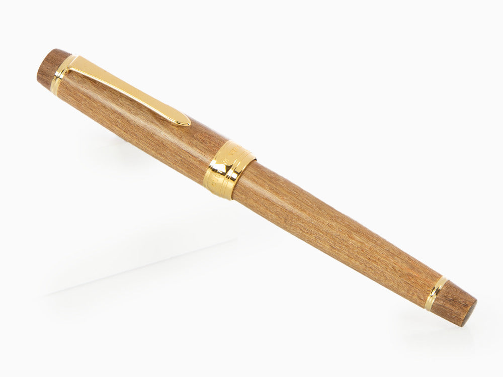 Pluma Estilográfica Pilot Custom Enju, Madera, Oro, Marrón, FKV-5MK-ME