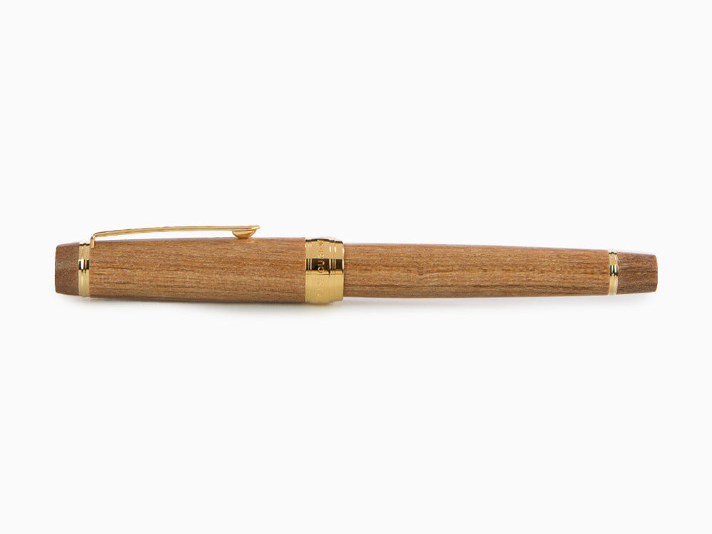 Pluma Estilográfica Pilot Custom Enju, Madera, Oro, Marrón, FKV-5MK-ME