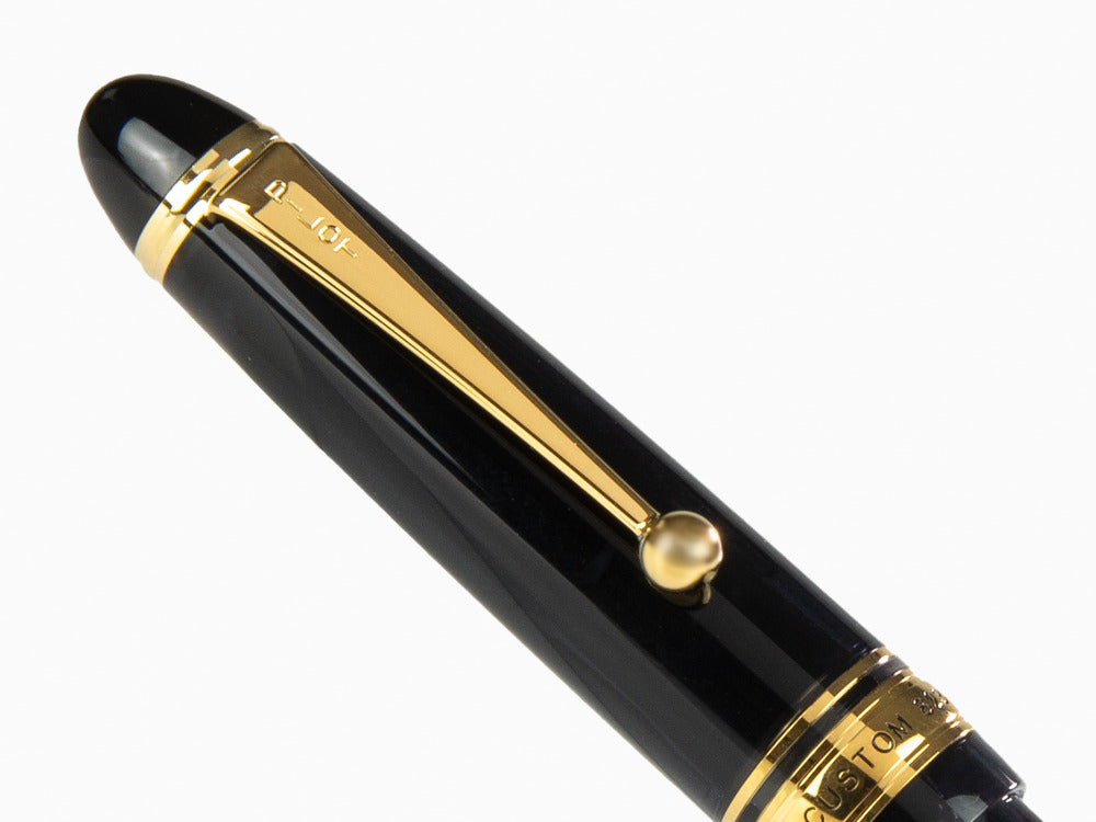 Pluma Estilográfica Pilot Custom 823, Resina, Oro, Negro, NC823N