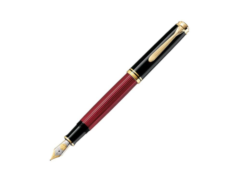 Pluma Estilográfica Pelikan Souverän 800 Black-Red, Resina, 816625