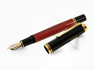 Pluma Estilográfica Pelikan Souverän 800 Black-Red, Resina, 816625