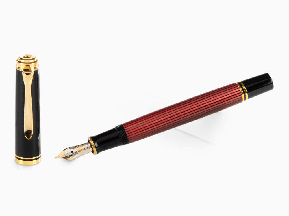 Pluma Estilográfica Pelikan Souverän M400- Negra/Roja, 904920