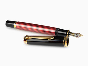 Pluma Estilográfica Pelikan Souverän M 600 -Negro/Rojo, 928697