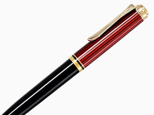 Bolígrafo Pelikan K600, Negro y rojo, Adornos en oro, 928937