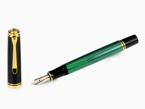 Pluma Estilográfica Pelikan Souverän M 600, Negro/Verde, 980029