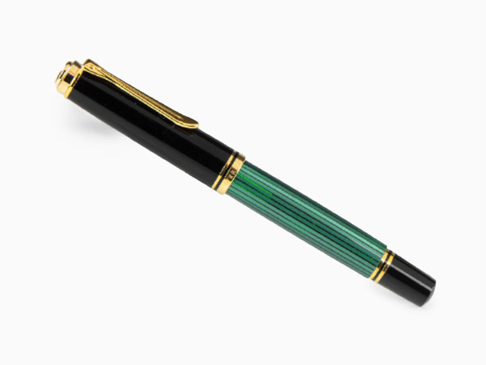 Pluma Estilográfica Pelikan Souverän M 600, Negro/Verde, 980029