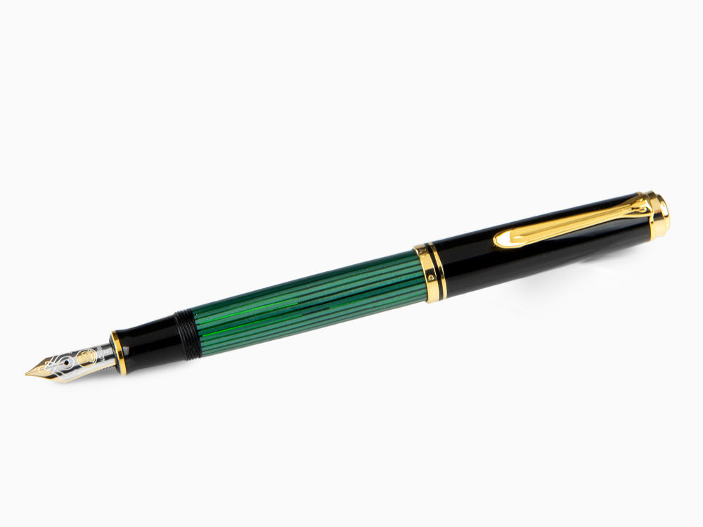 Pluma Estilográfica Pelikan Souverän M 600, Negro/Verde, 980029