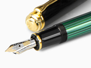 Pluma Estilográfica Pelikan Souverän M 600, Negro/Verde, 980029