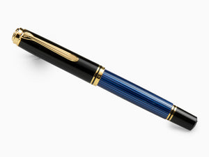 Pluma Estilográfica Pelikan M800, Resina Azul, Adornos en oro, 995951