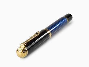 Pluma Estilográfica Pelikan M800, Resina Azul, Adornos en oro, 995951