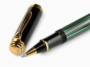 Boligrafo Roller Pelikan Souverän R400, Negro/Verde, 997494