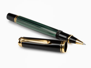 Boligrafo Roller Pelikan Souverän R400, Negro/Verde, 997494