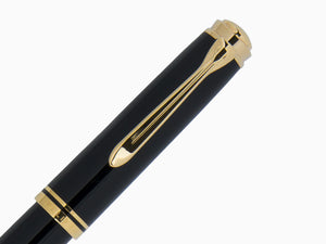 Roller Pelikan Souverän R800, Resina Negra, Adornos en oro, 997643