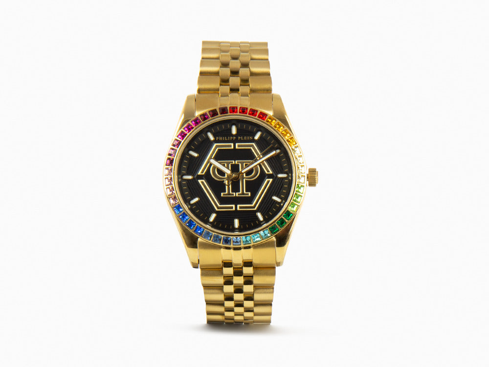 Reloj de Cuarzo Philipp Plein Date Superlative Lady, PVD Oro, 38 mm, PW2BA0623