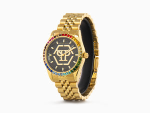 Reloj de Cuarzo Philipp Plein Date Superlative Lady, PVD Oro, 38 mm, PW2BA0623