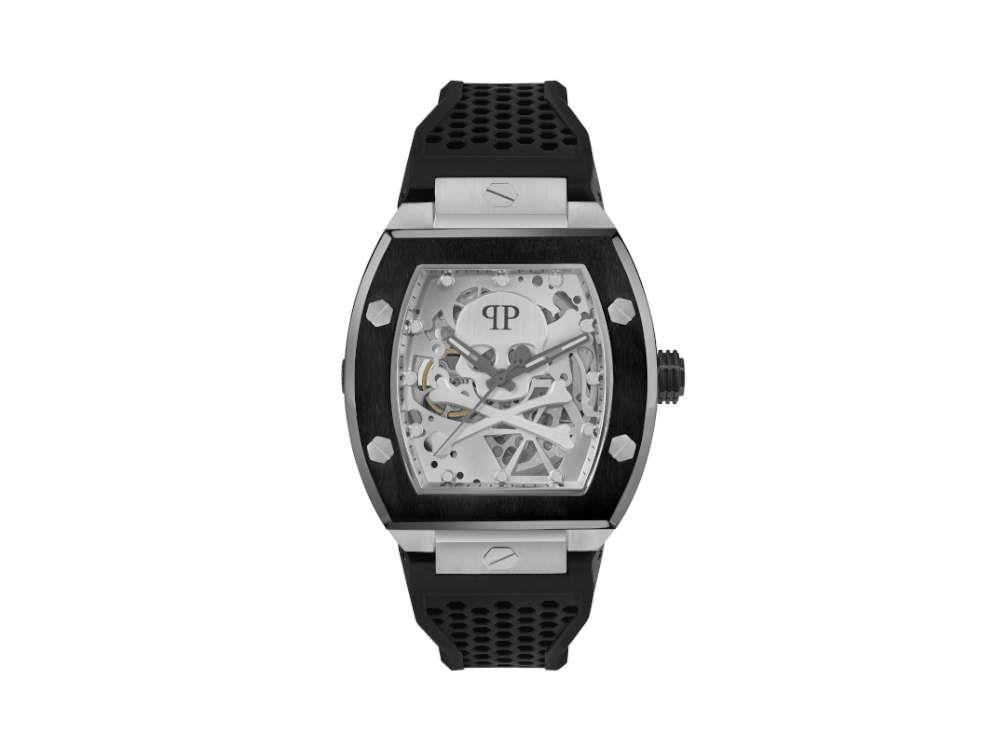 Reloj Automático Philipp Plein The Skeleton, PVD, Plata, 44 mm, PWBAA2023