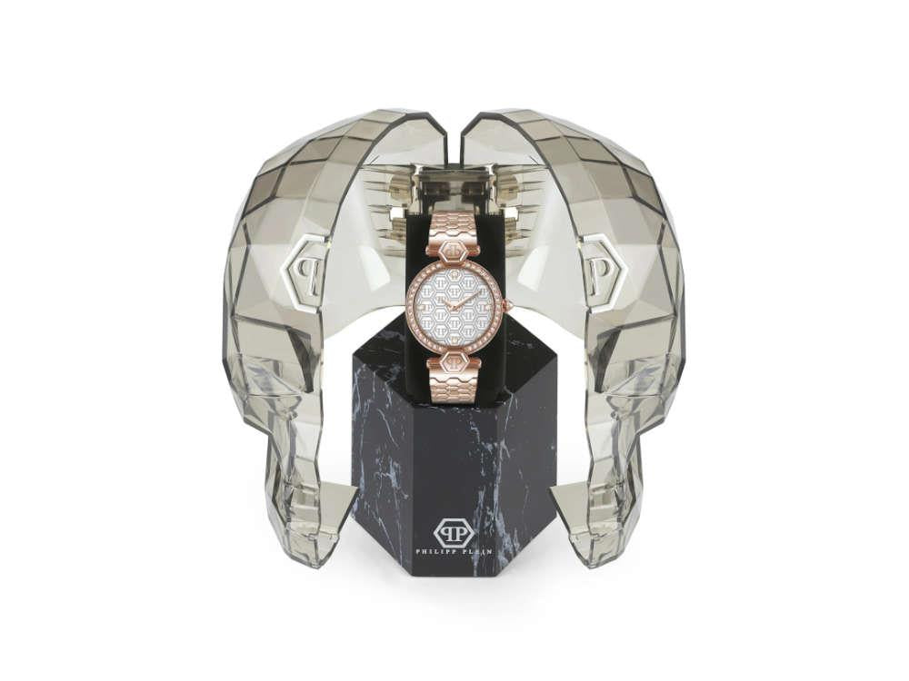 Reloj de Cuarzo Philipp Plein Couture Lady, PVD Oro Rosa, Blanco, 32mm PWEAA0821