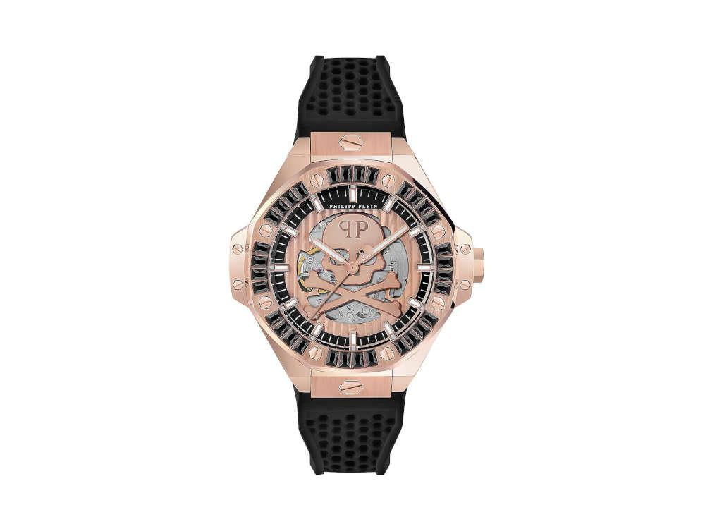 Reloj Automático Philipp Plein Skeleton Royal, Oro Rosa, Negro, 46mm, PWPFA0324