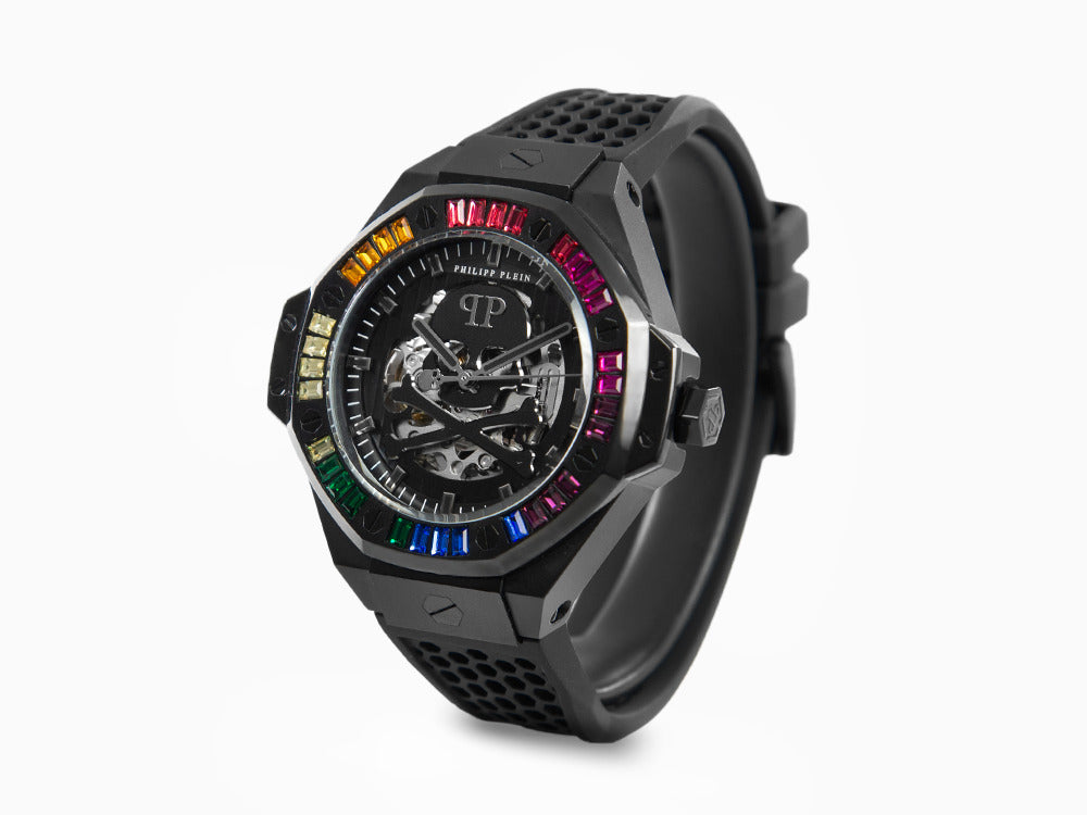 Reloj Automático Philipp Plein Skeleton Royal, PVD, Negro, 46 mm, PWPFA0424