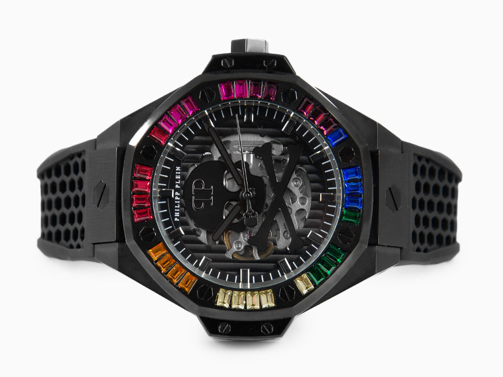 Reloj Automático Philipp Plein Skeleton Royal, PVD, Negro, 46 mm, PWPFA0424