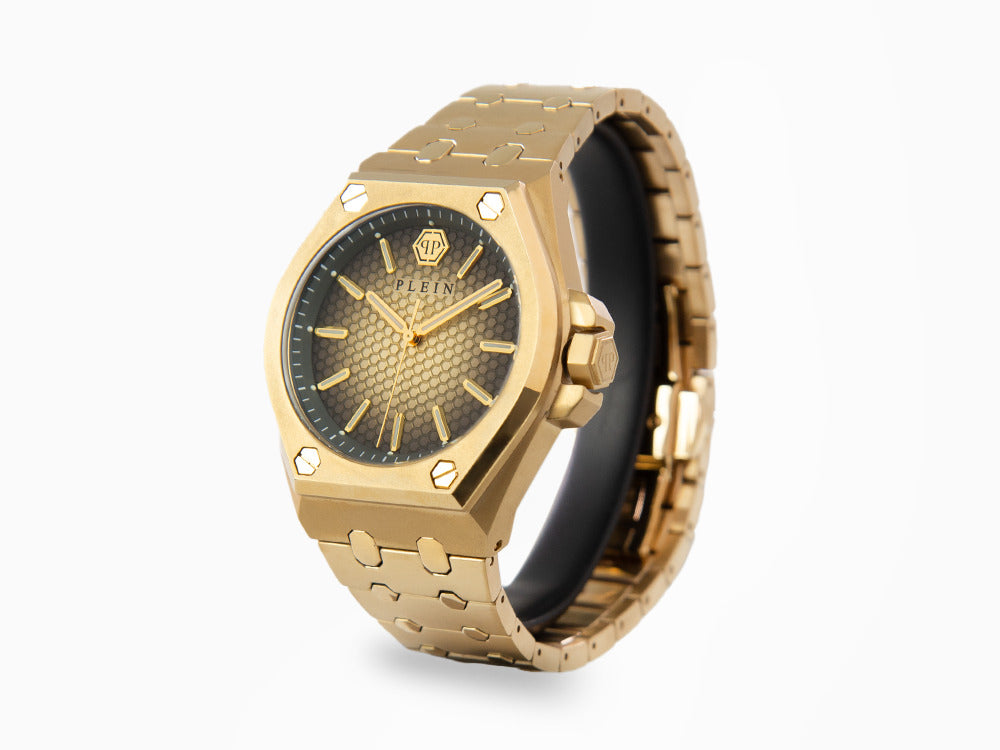 Reloj de Cuarzo Philipp Plein Extreme Gent, PVD Oro, Marrón, 43 mm, PWPMA0324