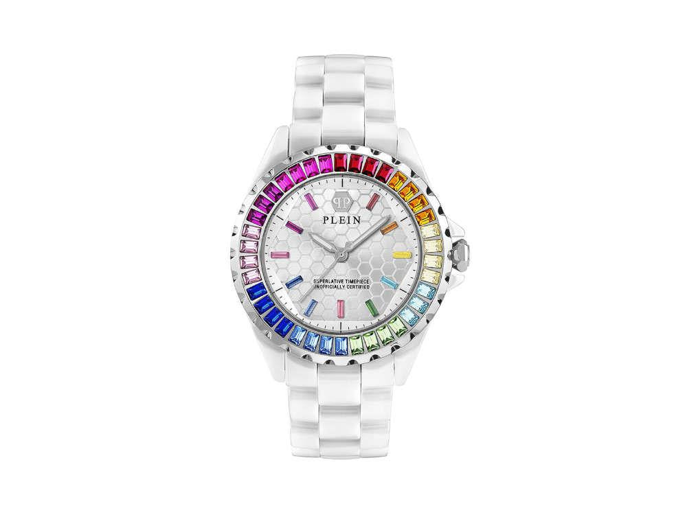 Reloj de Cuarzo Philipp Plein Heaven, Cerámica, Blanco, 38 mm, PWPPA0124