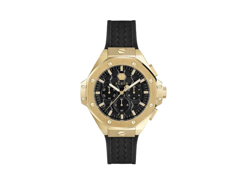 Reloj Cuarzo Philipp Plein Plein Chrono Royal, PVD Oro, Negro, 42mm, PWPSA0124