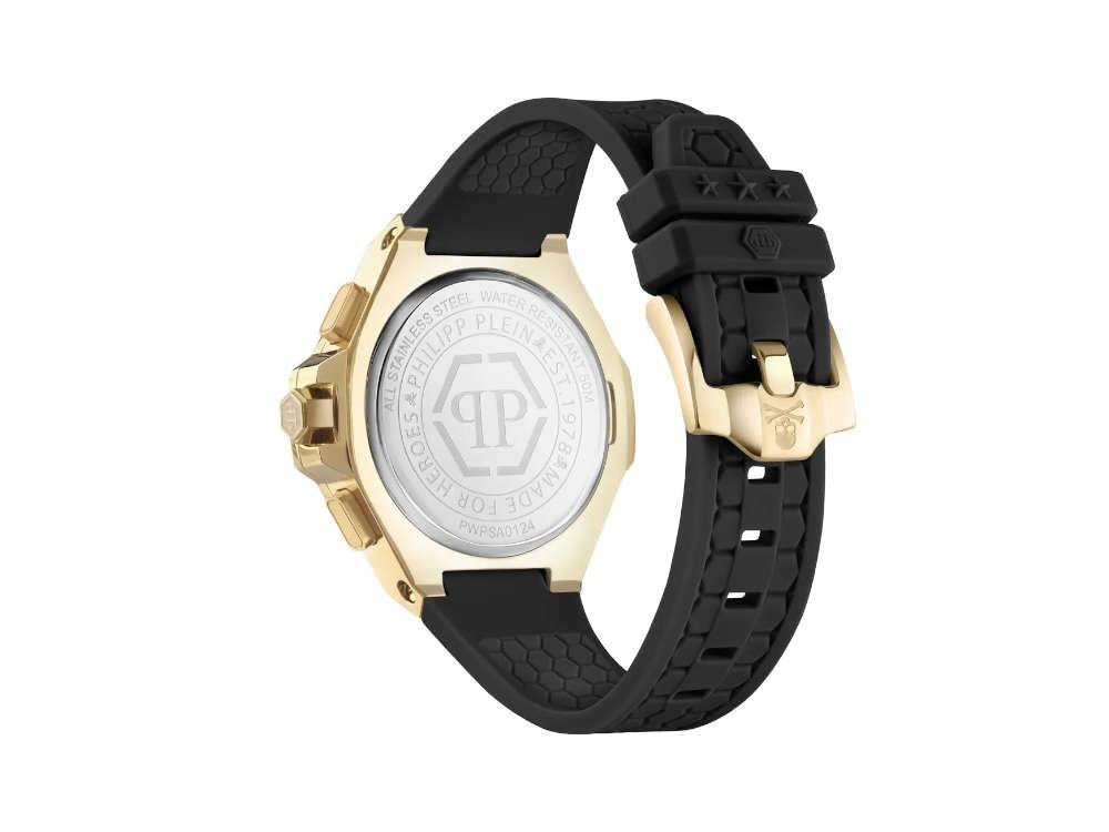 Reloj Cuarzo Philipp Plein Plein Chrono Royal, PVD Oro, Negro, 42mm, PWPSA0124