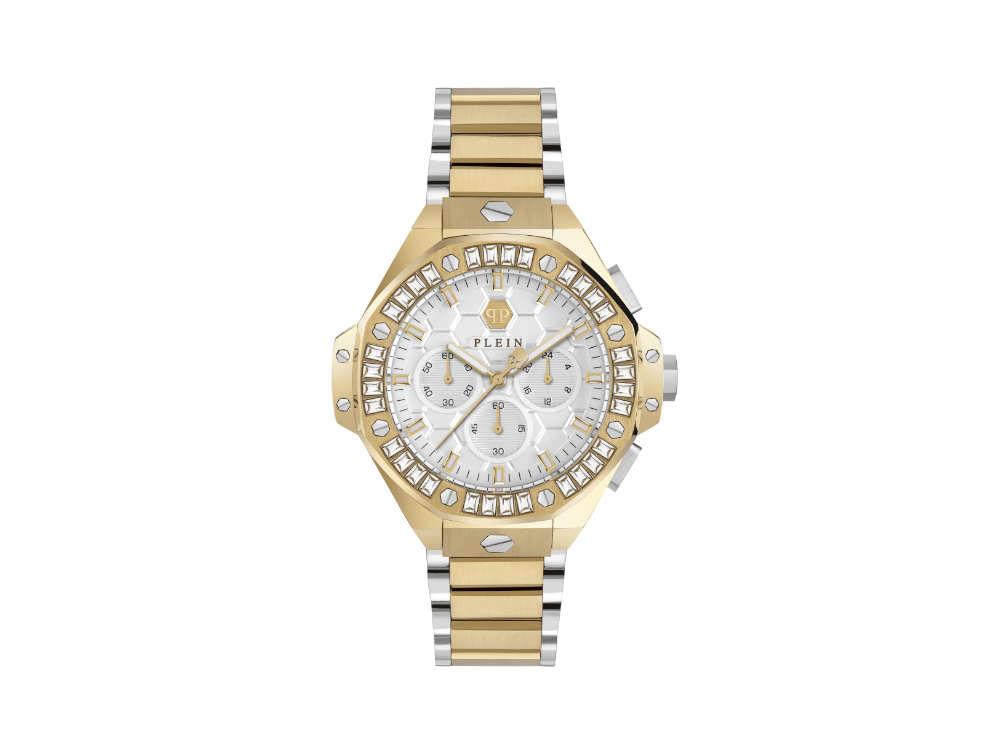 Reloj de Cuarzo Philipp Plein Plein Chrono Royal, PVD Oro, 42 mm, PWPSA0324