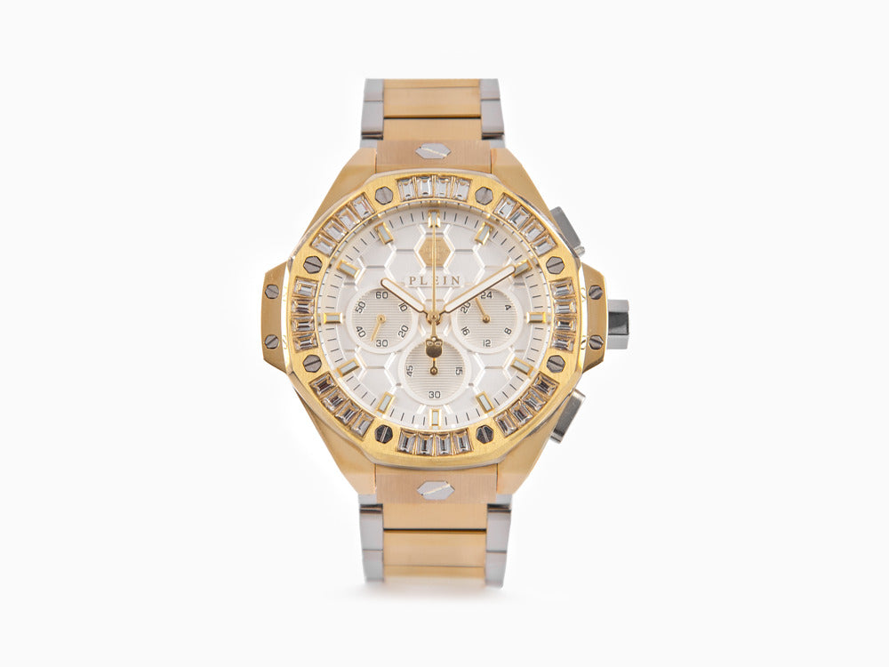 Reloj de Cuarzo Philipp Plein Plein Chrono Royal, PVD Oro, 42 mm, PWPSA0324