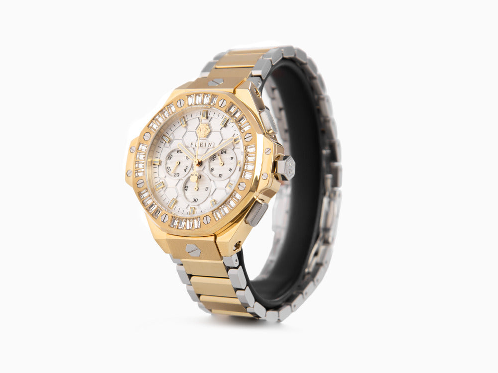 Reloj de Cuarzo Philipp Plein Plein Chrono Royal, PVD Oro, 42 mm, PWPSA0324