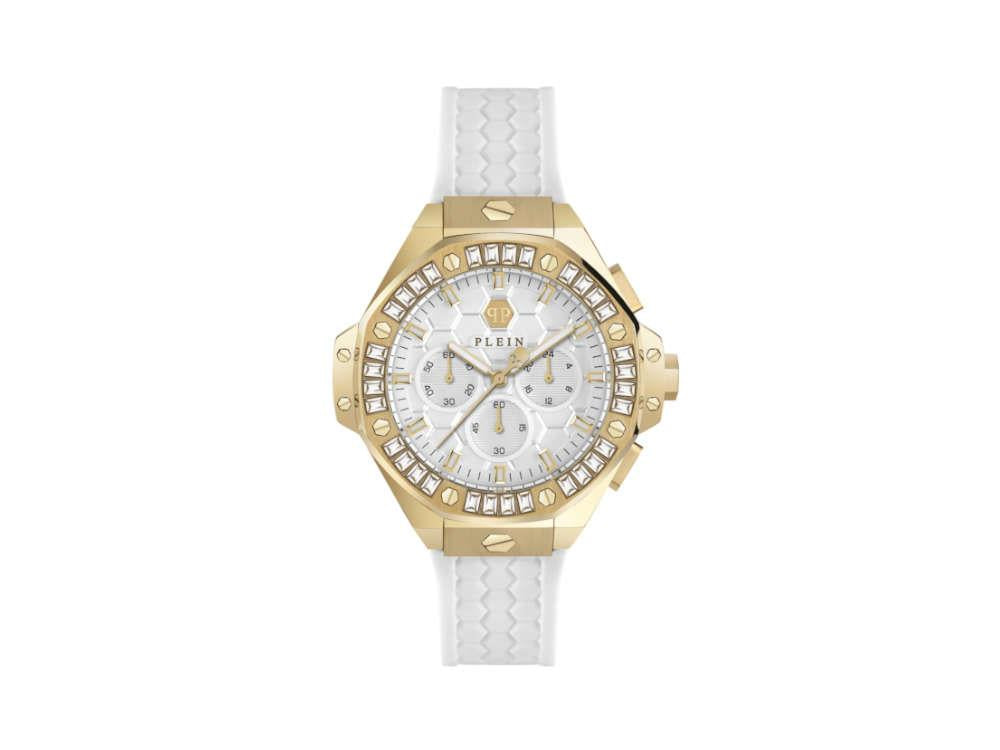 Reloj Cuarzo Philipp Plein Plein Chrono Royal, PVD Oro, Blanco, 42mm, PWPSA0624