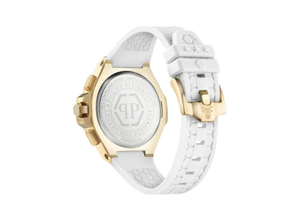 Reloj Cuarzo Philipp Plein Plein Chrono Royal, PVD Oro, Blanco, 42mm, PWPSA0624