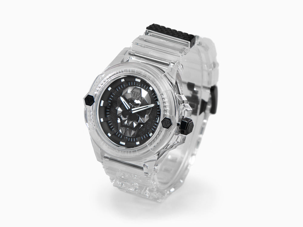 Reloj de Cuarzo Philipp Plein The Skull Synthetic, Negro, 44mm,PWWAA0423