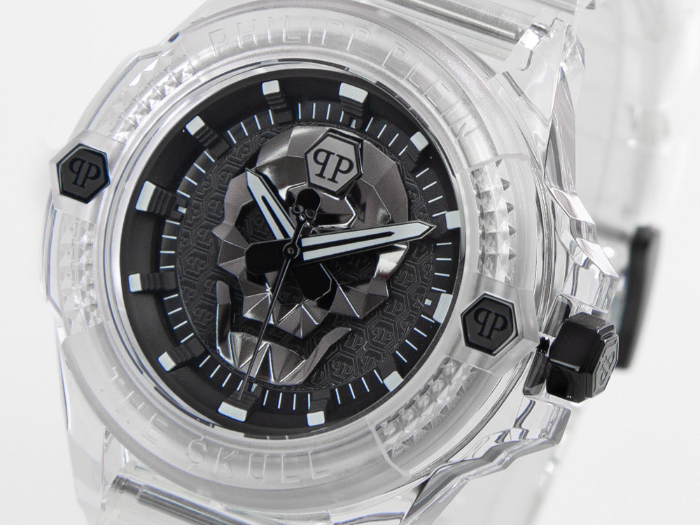 Reloj de Cuarzo Philipp Plein The Skull Synthetic, Negro, 44mm,PWWAA0423