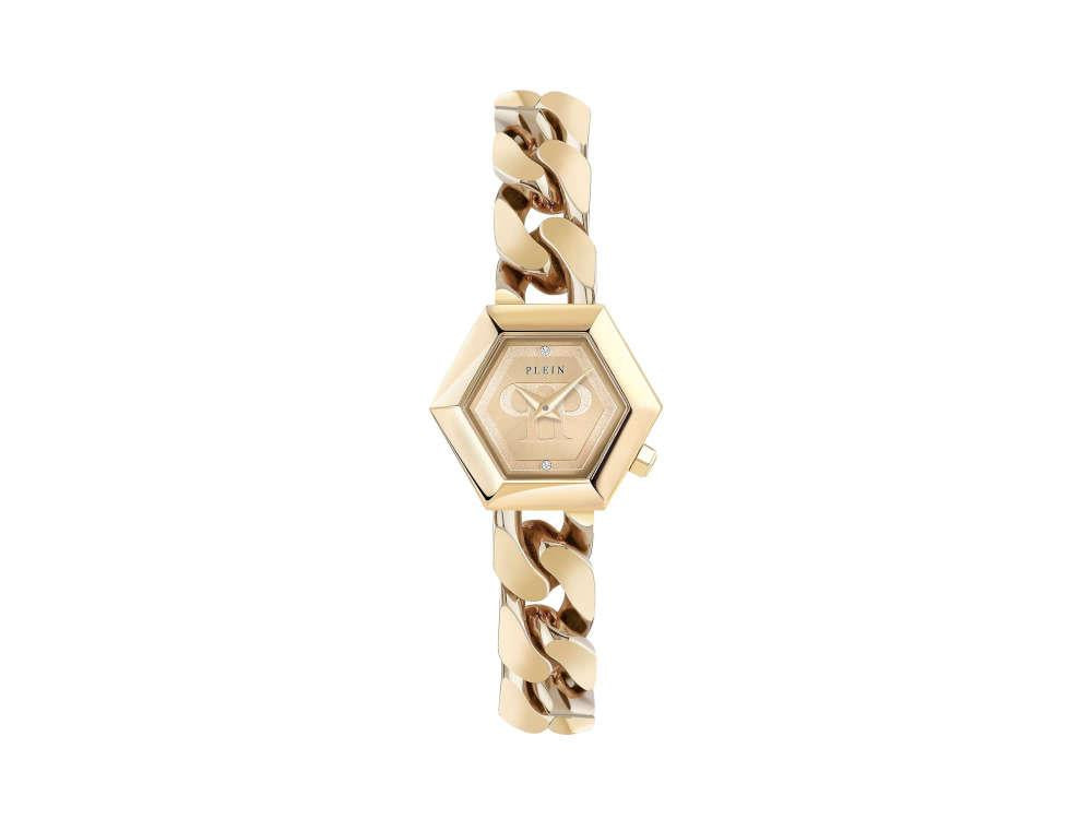 Reloj de Cuarzo Philipp Plein The Hexagon Groumette Lady, Dorado, 28mm PWWBA0323