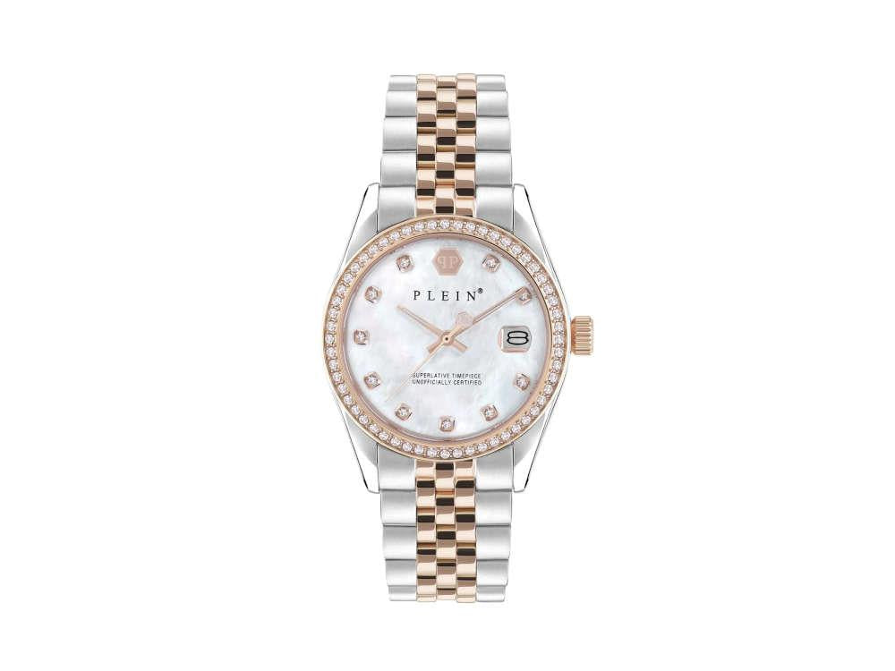 Reloj Cuarzo Philipp Plein Date Superlative, Oro Rosa, Blanco, 34mm, PWYAA0223