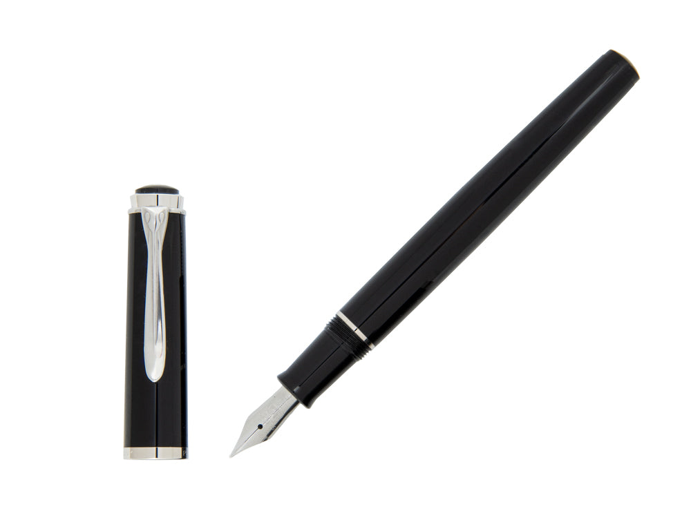 Estilográfica Pelikan Classic P205, Negro, Adornos cromados, 930859