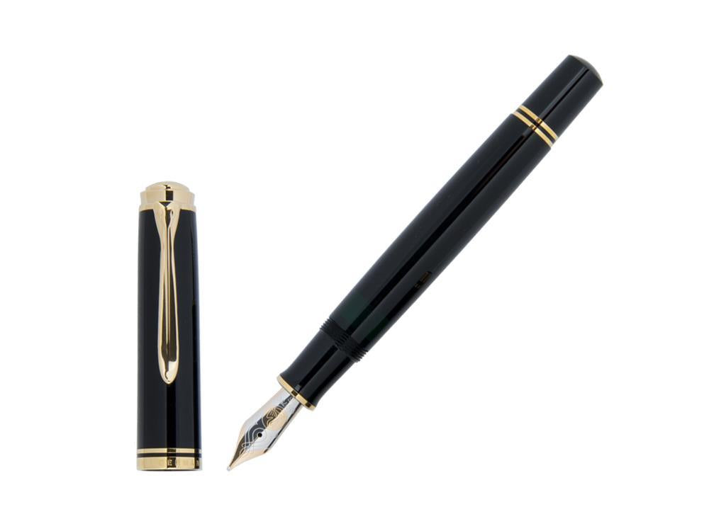 Pluma Estilográfica Pelikan M800, Resina Negra, Plumín 18K, 995571