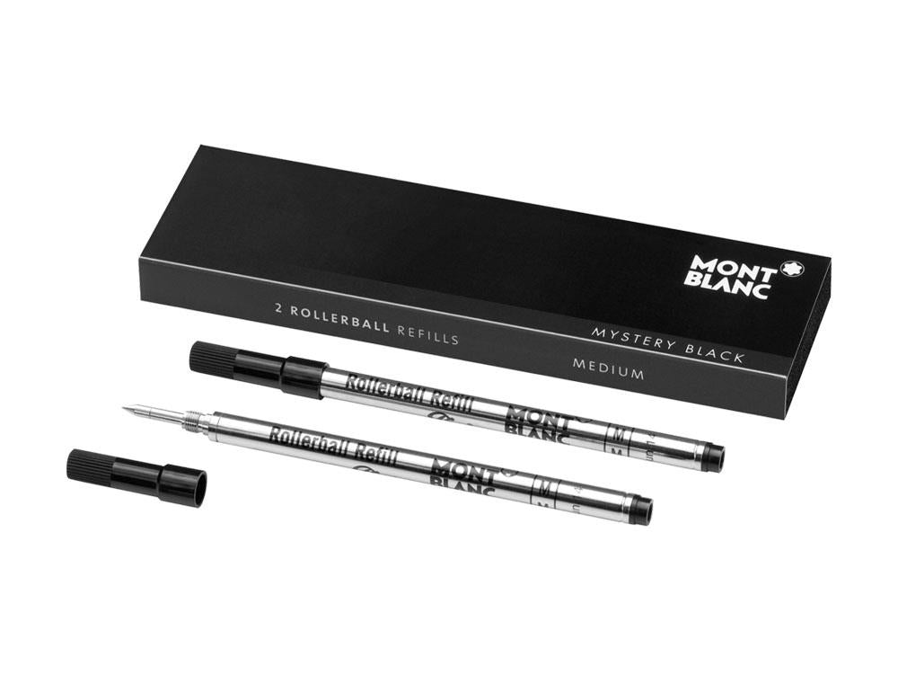 Recarga para roller 2x1 Montblanc, Negro Mystery, Gel, Medio, 128231