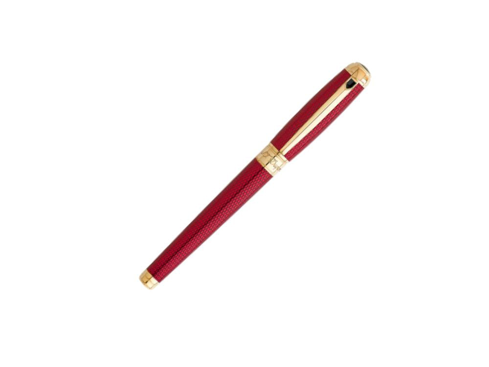 Roller S.T. Dupont Line D, Laca, Rojo, Adornos en oro, 412108L