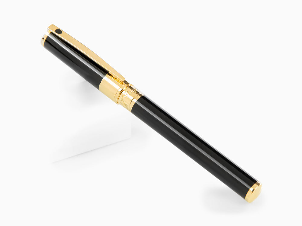 Roller S.T. Dupont D-Initial, Cobre y Zinc, Negro, Adornos en oro, 262202